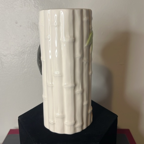 Kokeshi Japan Ceramic Art Pottery Girl with Puppy and Bamboo Stalks Planter - Picture 4 of 8